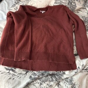 Madewell• dark orange waffle knit sweater women’s size l